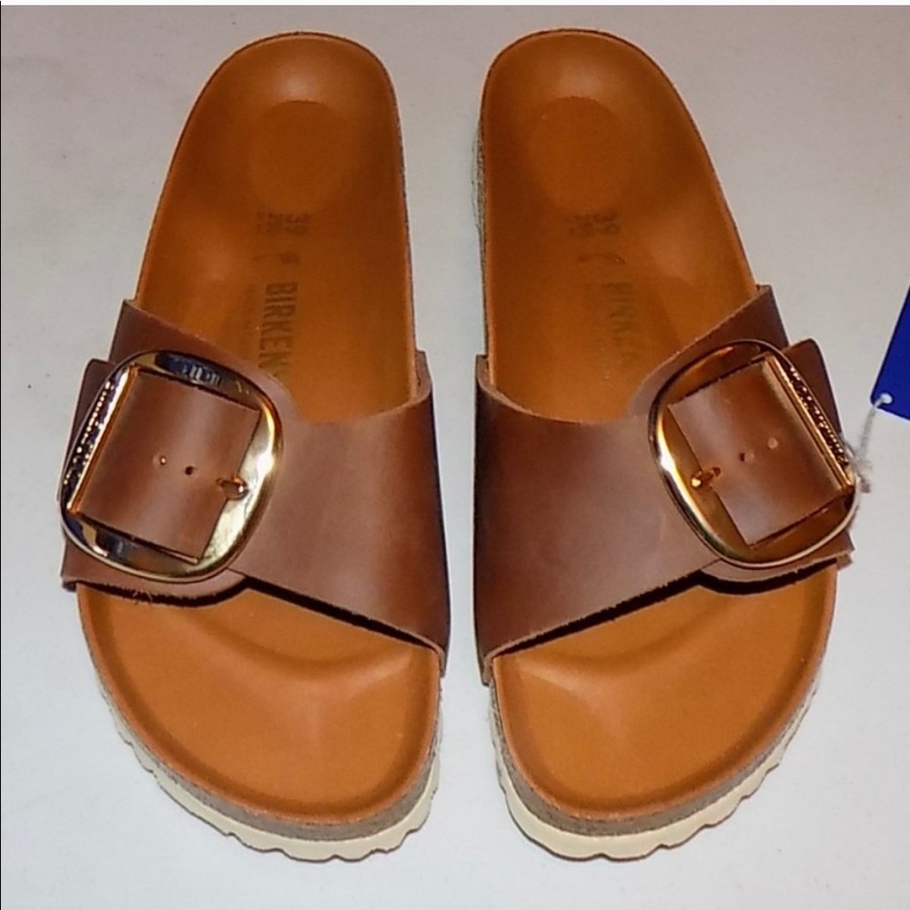 Birkenstock Madrid Big Buckle cognac leather EU39